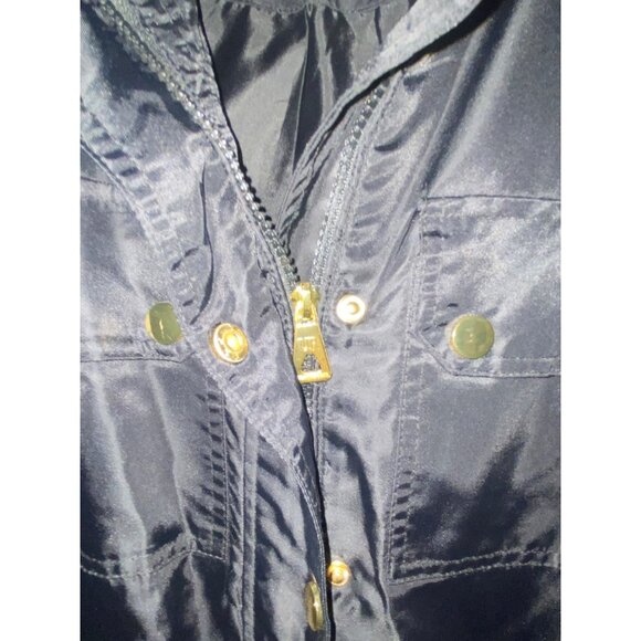 Women's Urban Republic Collection Black Trench Jacket Coat Raincoat Size Medium - Picture 12 of 16